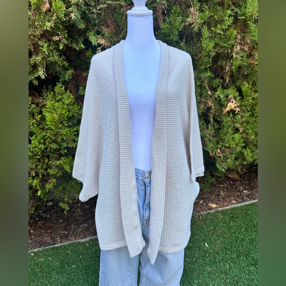 Free People Ivory Cardigan Women’s One Size Slouchy Oversized Sweater